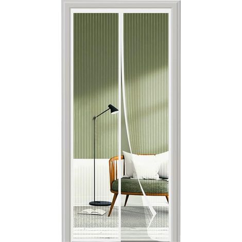 Moustiquaire Porte Fenetre 130x220, SHA2WEN Rideau Moustiquaire Magnétique Blanc, Profitez de l'été en Famille (1/5)