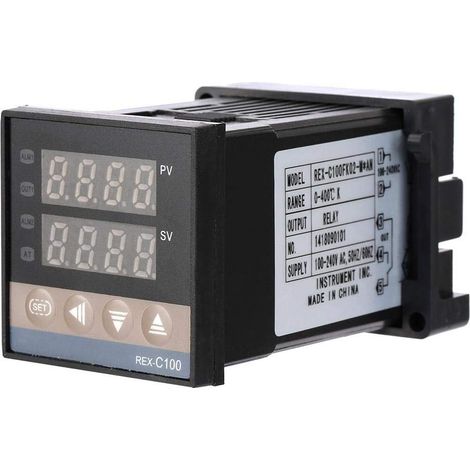 Contrôleur de Température REX-C100FK02-M AN PID Numérique Thermostat Digital 0-400 ℃ Sortie de Relais (1/5)