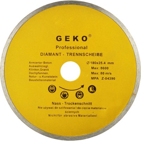 Disco de corte diamond geko g00242 180 mm borde continuo