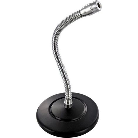 Pied de table - - Support pour micro - Base lourde 1.1 kg - Flexible chromé - Orientable (1/3)
