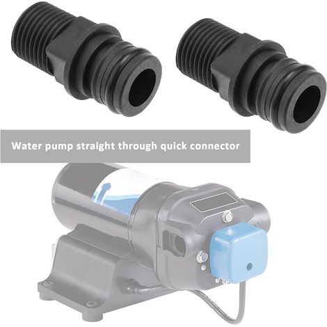 2-teiliger Pumpenanschlussadapter, 1/2 Zoll BSP-Außengewinde auf 3/4 Zoll Schnellanschluss, kompatibel mit Jabsco- und Flojet-Pumpen (1/5)