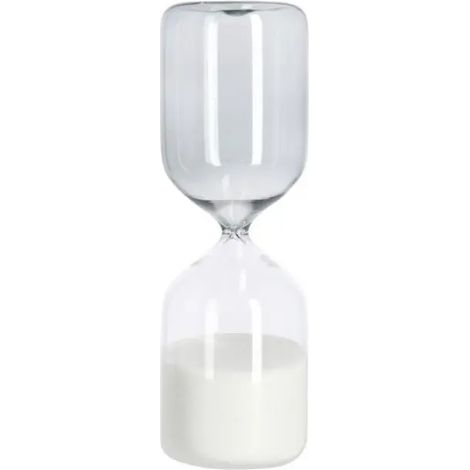 Dekorative Sanduhr Kronos fumé und weiß Ø6,6 × H20,3 cm
