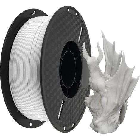 KINGROON 3D-Drucker HS-PLA Filament 1 kg 1,75 mm Hochflüssiges 3D-Druckmaterial, biologisch abbaubar, umweltfreundlich, weiß