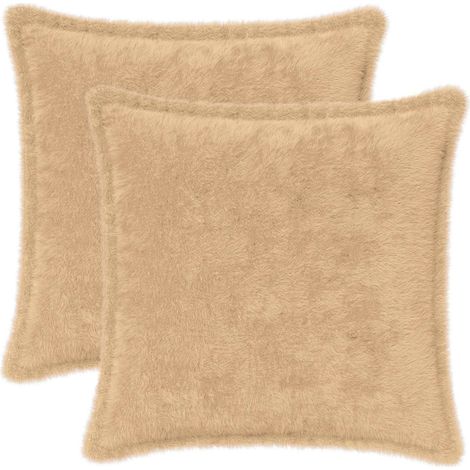 vidaXL Funda de almohada 2 uds. HOUTEN Crema 50 x 50 cm (1/2)