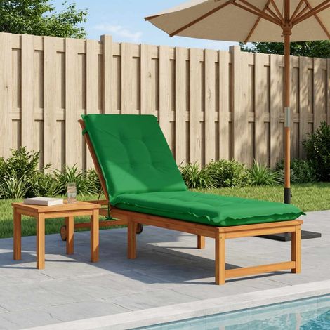 vidaXL Coussin de transat GEMERT 100 % polyester Vert 190 x 60 x 9 cm (1/5)