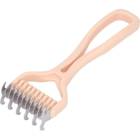 Brosse de toilettage double face anti-perte poils pour chien chat 11 dents orange taille M - Outil démêlant et peigne sous-poil (1/5)
