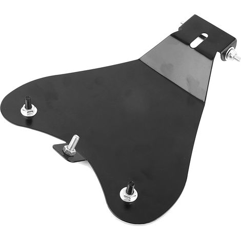 GARRYFIZH Embase de selle de moto, plaque de base solo haute résistance en acier robuste noir pour le remontage de selle de moto, grande capacité de charge