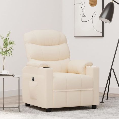 Relaxsessel Elektrisch Creme Stoff