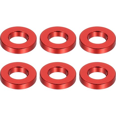6 Pièces Entretoises en Aluminium M5 pour Vis de 1/5" Ou M5 Rouge (1/5)