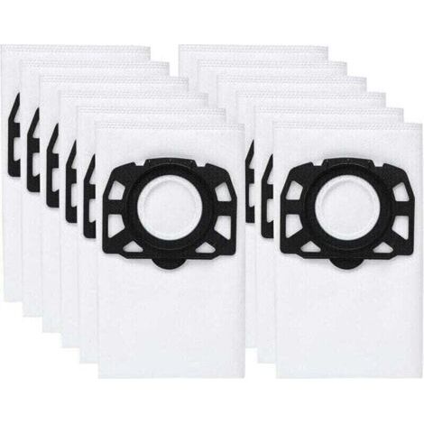 Lot de 12 Sacs de KFI 487 Filtre Sacs d'aspirateur accessoire pour Karcher WD4,WD5,WD6,MV4,MV5,MV6,WD4.000,WD5.999,2.863-006.0 (1/4)