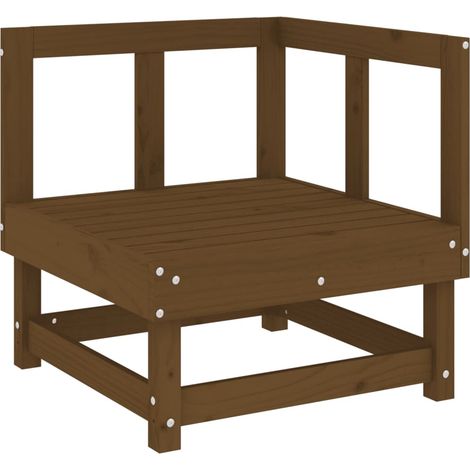 Maison Exclusive - Garten-Ecksofa Honigbraun Massivholz Kiefer