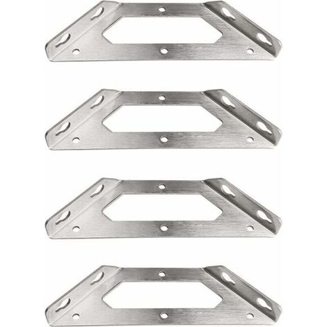 SHINING HOUSE Wandregalhalterung, Wandregalhalterung, robuste Metall-Regalhalterung, robuste Edelstahl-Halterung, Metall-Dreieck-Regalhalterung für Regal, Küche, Büro, Regalhalterung, 4 Stück