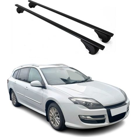 OMAC Dachträger Querträger für Renault Laguna II 2001-2008 – Abschließbar – Max. 75 kg – 2 Stangen Stahl Schwarz (1/5)
