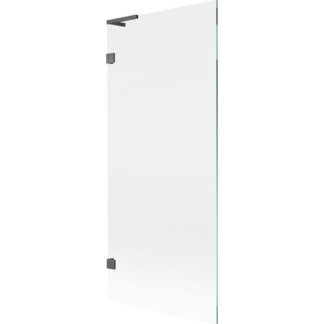 Mexen Lunar L Badewannenabtrennung 1-flügelig 80 x 150 cm, transparent, gun gray gebürstet - 897L-080-000-66-00 (1/5)