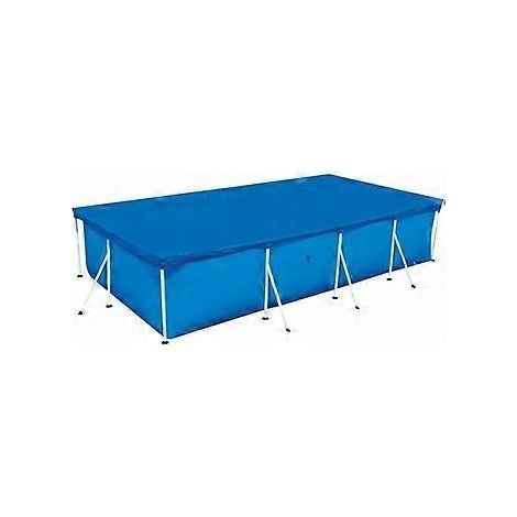 Blaue rechteckige Schlauchpoolabdeckung, Schlauchpool-Luftpolsterabdeckung (220 x 150 cm) (1/5)
