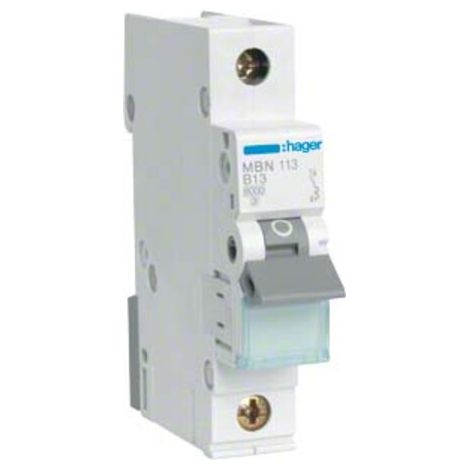 Hager Leitungsschutzschalter 1pol. B-13A, 6kA MBN113