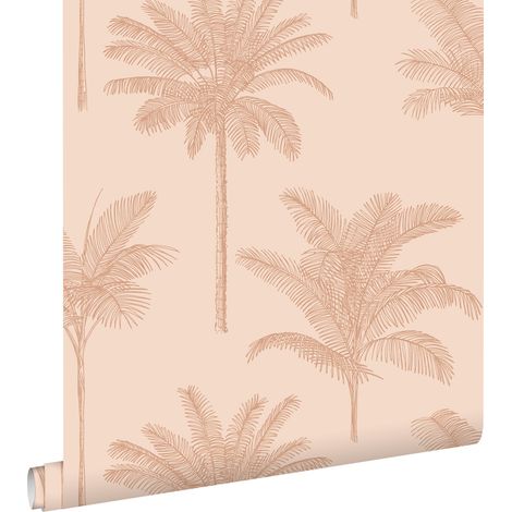 papier peint palmiers rose terracotta - ESTAhome (1/5)
