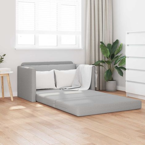 vidaXL Canapé-Lit Gris nuage 124 x 71 x 78 cm tissu (1/5)