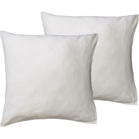 Lot de 2 protèges-oreillers Blanc 100% Coton - 50x70 cm - Blanc (1/2)