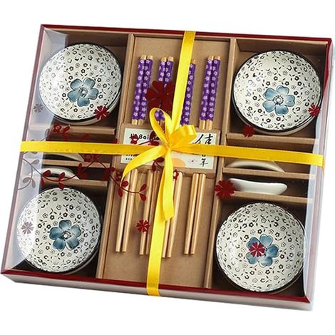 Set de couverts en céramique pour 4 personnes bleu (1/5)