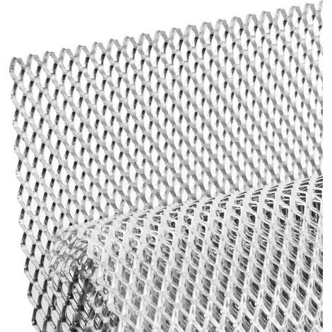 Grille en aluminium, 100 x 33 cm, grille de ventilation, résistante à la corrosion (trou de 4 x 8 mm). (1/5)