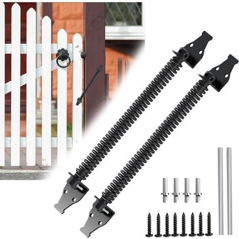 Lot De 2 Ferme-Portes Automatiques, 36cm Ferme Porte à Ressort Réglable Automatic Door Closer Ressort De Porte Pour Porte De Jardin, Porte En Bois Et Clôture Agricoles (1/5)