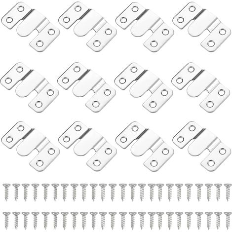 CCYKXA 12 Pièces Support Montage Encastré Dissimulé Supports Suspension Emboîtement Robuste Connecteur de Meubles Matériel Suspension Mural Acier Inox Suspendu pour Photos Miroirs Sffichage d'image (1/5)