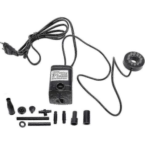 Pompe à eau extérieure submersible de 600 litres/heure, indice d'étanchéité IP68, avec 12 lumières LED, compatible avec une tension de 220-240 V. (1/4)