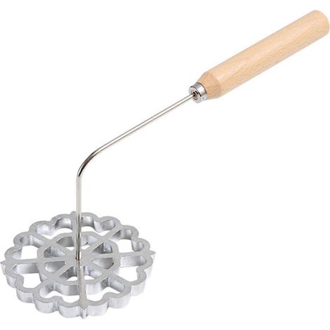 Moule à biscuits rosette - Manche en bois - Construction en aluminium de haute qualité (1/5)