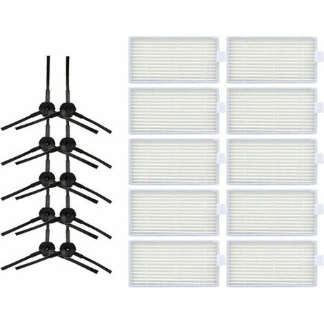 Accessori per spazzatrice, compatibili con la spazzatrice ILIFE V5 V5S XI4823: spazzola laterale (coppia) K614 5 + filtro I208 10 (1/5)