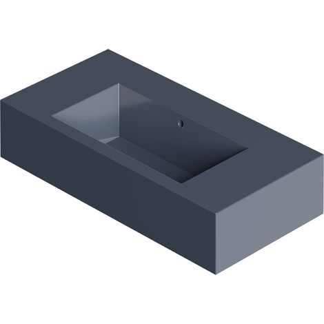 KUBO 100 Bleu brillant 1 trou Bonde Siphon Noir P.serviette Noir