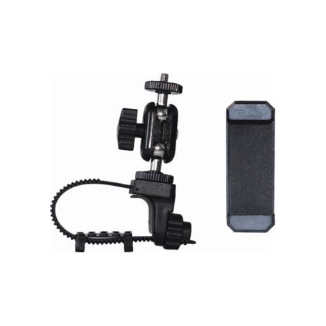 Support de téléphone, fixation par câble métallique à 360 degrés + pince pour téléphone, adapté aux vélos et autres environnements (1/5)