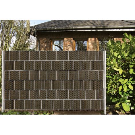 PVC Gew-Sichtsch-Streifen 5 St 2550x190mm, Rattan-goldbraun
