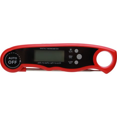Thermomètre à viande numérique à 2 sondes avec alarme et rétroéclairage pour la cuisson de la viande, des aliments et des liquides au four, au barbecue et au grill. (1/5)