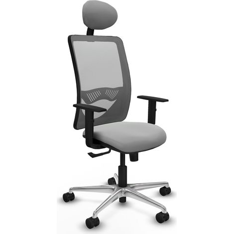 Silla piqueras y crespo Zulema gris aluminio cómoda oficina (1/2)