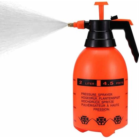 Pulvérisateur à pompe de jardin 68 oz/0,5 gallon Bouteille à pression à main avec buse réglable en laiton pour arroser la pelouse de fleurs, nettoyer et laver la maison (1/5)