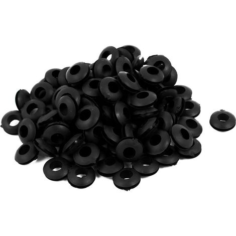 Passe Fil Caoutchouc Oeillet Passe Câble Protecteur câble électrique joint noir câblage 6mm diamètre intérieur 100pcs (1/2)