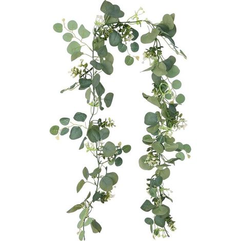KOWOLL Plante artificielle en rotin vert de 180 cm, idéale pour décorer murs, terrasses, porches et autres espaces intérieurs et extérieurs (type A). (1/5)