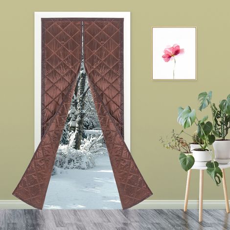 Rideau de porte isolé thermiquement magnétique 34  82in couvertures de porte imperméables