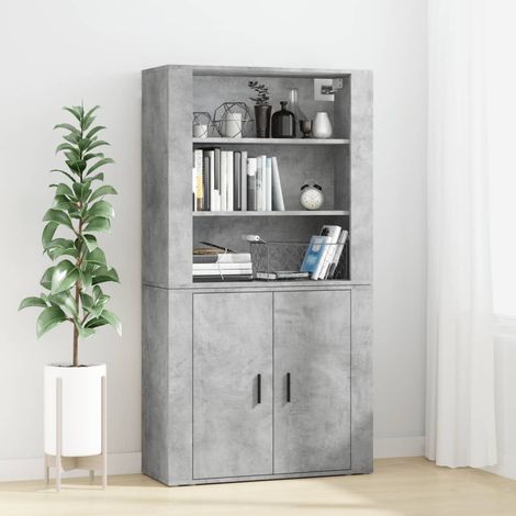 Buffet haut Gris béton Bois d'ingénierie 5 (1/5)