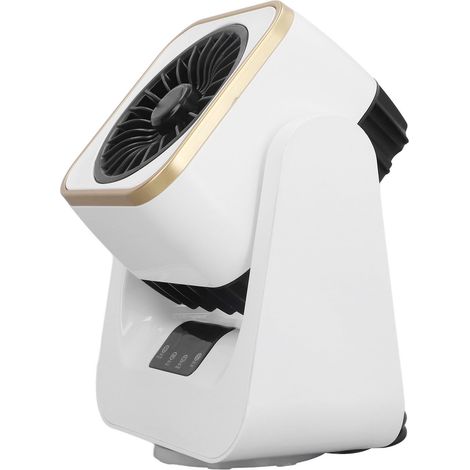 Chauffage d'appoint de bureau, petit radiateur électrique à double usage (froid/chaud) avec télécommande, idéal pour la maison, le bureau ou une chambre d'étudiant (UE 220 V, 1000 W, noir). (1/5)