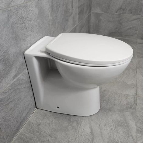 Back to Wall Toilet Pan with Soft Close Seat Georgina Round (1/4)