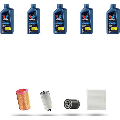 Kit tagliando 4 FILTRI e 5L OLIO compatibile con Alfa Romeo 156 (932) 2.4 JTD 100kw dal 1997-2001 (1/5)