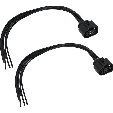 Lot de 2 connecteurs câblés à 6 broches, haute flexibilité et performances stables, référence 1J0 973 733, pour TT MK2 (1/5)