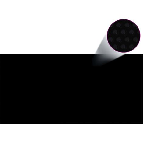 vidaXL Pool Cover Black 450x220 cm PE