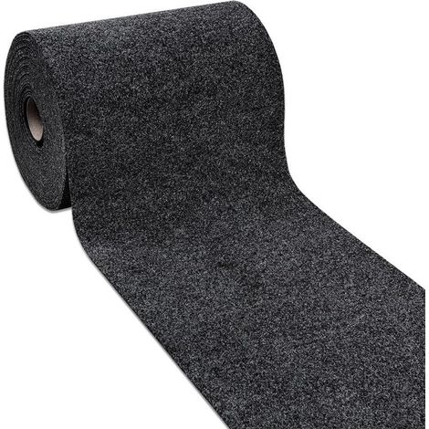Tapis Coureur Au Mètre H50 Cm Antidérapant Moquette Entrée Boutique - Anthracite (1/5)