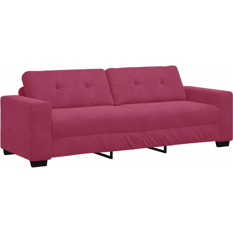 Sofa 3 places,Sofa pour Salon,Banquette avec coussin Rouge bordeaux Velours CFW486555 (1/5)