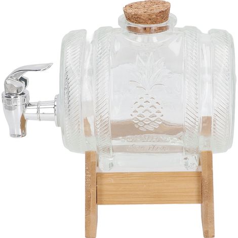 Distributeur de vin de ginseng nèfle en verre épais scellé avec robinet pour la maison (1/5)