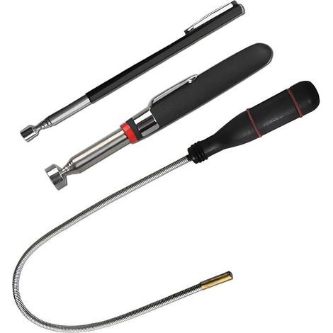 3 Pcs Aimant Telescopique,Magnétiques Télescopiques,60CM Outil de Ramassage Magnétique Flexible Tige Récupérateur Aimantée pour Ramasser de Petites Pièces,Objets Métalliques(1.5 LB 3 LB 5 LB) (1/5)