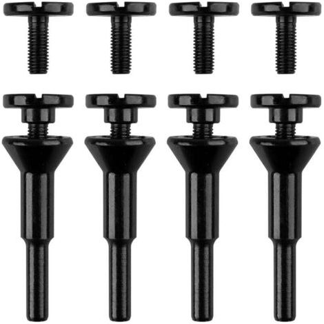 BUNTHAUS PA Supporto per mandrino di montaggio per mola da taglio, fori da 3/8\" e 1/4\", confezione da 4, per smerigliatrice angolare, accessori, punte da trapano (1/4)